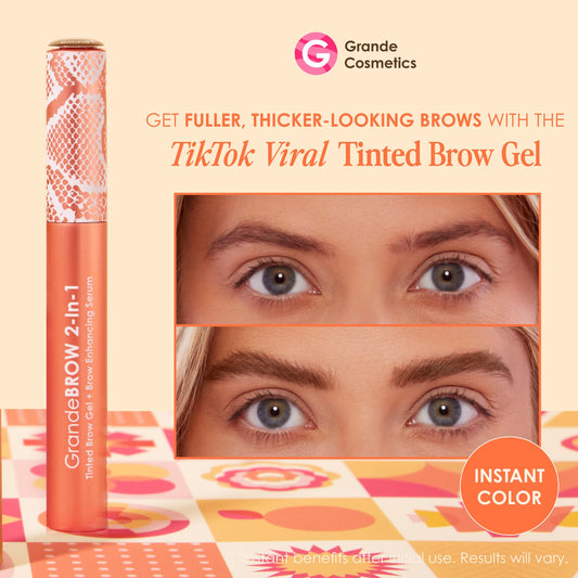 2 in 1 Tinted Brow Gel and Serum for Thicker Fuller Brows