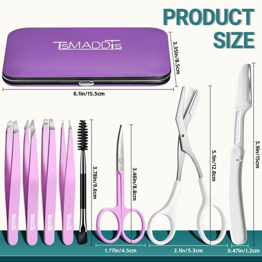 TsMADDTs 8 in 1 Eyebrow Scissors Set