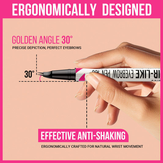 Curved Tip Eyebrow Pen for Natural Defined Brows